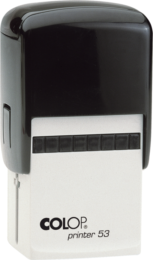 PRINTER 53 TARİH KAŞE SİYAH KASA MAVİ/KIRMIZI KEÇE - 30X45MM