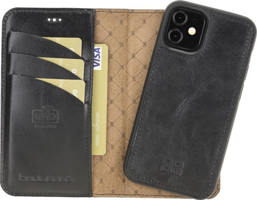 Apple iPhone 12 mini Uyumlu Deri Cüzdanlı Kılıf RST1