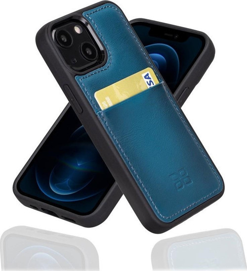 Apple iPhone 13 Mini Uyumlu Deri Arka Kapak FXCP BRN4EF