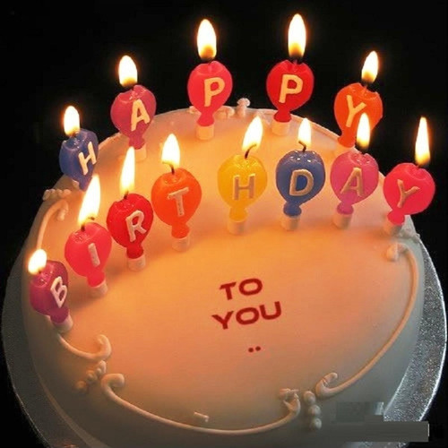 Renkli Happy Bırthday Doğum Günü Mumu Renkli Happy Bırthday Kalpli Pasta Mumu Renkli Pasta Mumu