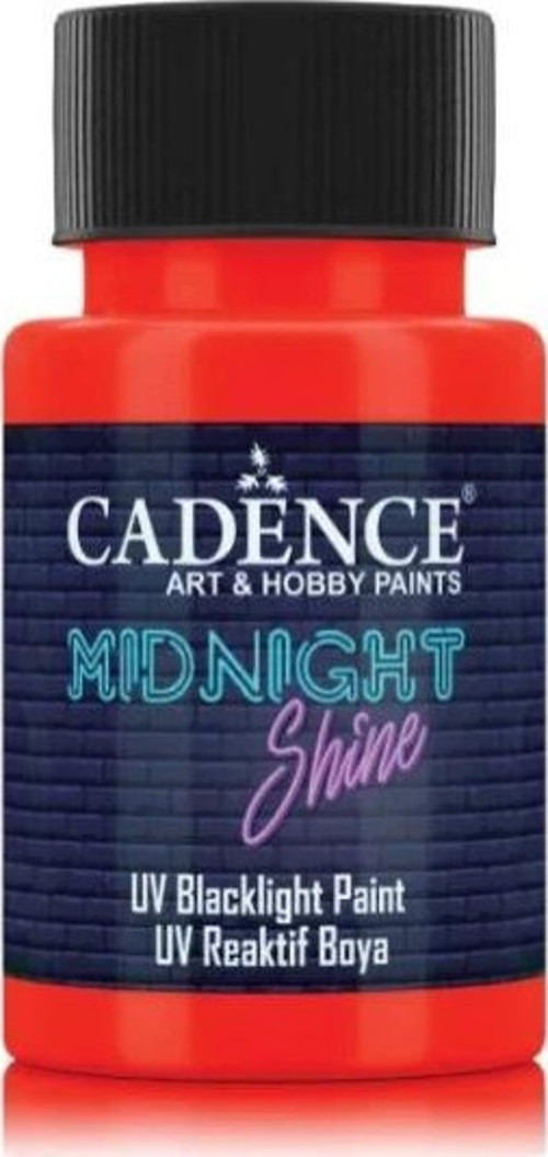 MIDNIGHT SHINE UV REAKTIF BOYA MS- 05 TURUNCU KIRMIZI 50 ML