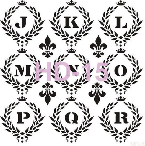 HD015 Home Dekor Stencil 45x45