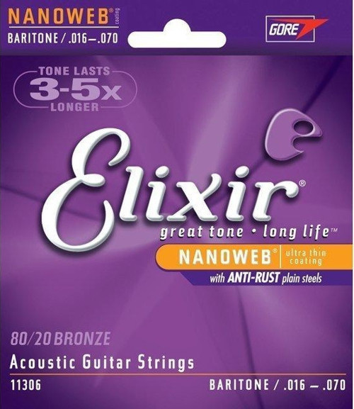 016-070 Nanoweb Bariton Akustik Gitar Tel Seti