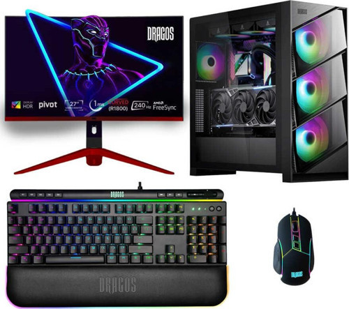DRx4648 i7 12700KF 32GB 1TB M.2 NVMe SSD 8GB RTX4060 27 İnç 240Hz Curved Oyuncu Bilgisayarı