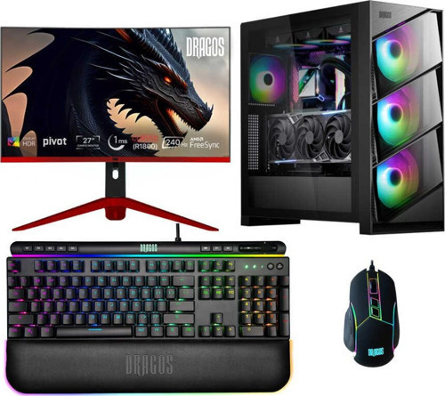 DRx5866 i5 13600KF 16GB DDR5 Ram 1TB M.2 NVMe SSD 8GB RTX4060Ti 27 İnç 240Hz Curved Masaüstü Oyuncu Bilgisayarı