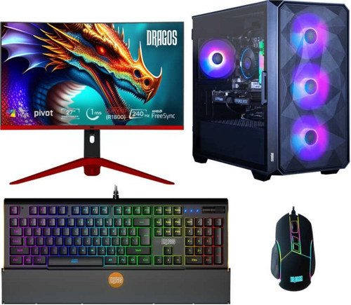 DRx6005 i5 13400F 16GB 512GB M2 NVMe SSD 8GB RTX4060Ti 27 İnç 240Hz Curved Oyuncu Bilgisayarı