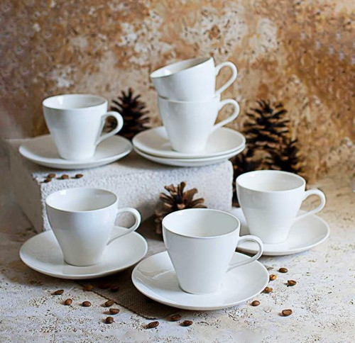 CKR2696 Beyaz Porselen Nescafe Çay Fincan Takımı