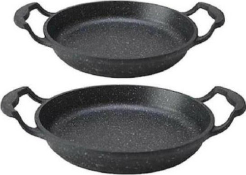 Asya Döküm Granit 2li Kapaksız Sahan Seti 20-22 cm