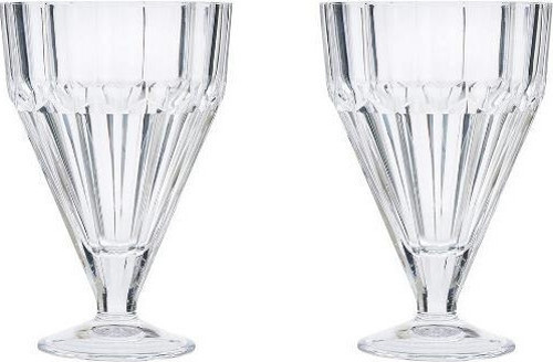 68136 Pleats Dondurmalık Ayaklı Sunum Kase - 2 Adet
