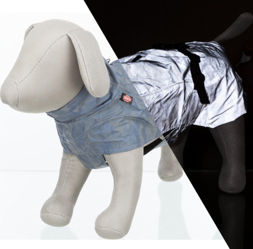 Köpek Yağmurluğu Fosforlu Reflektiv S 36cm Gümüş Mavi
