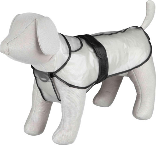 Köpek Yağmurluk M 50cm Transparan Şeffaf Siyah Biyeli