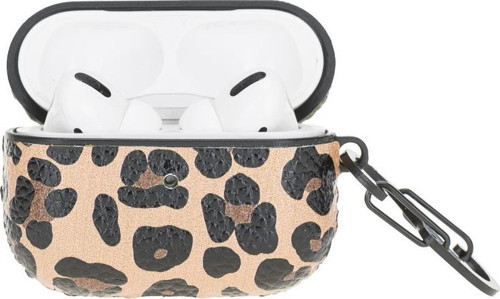 Apple AirPods Pro Uyumlu Deri Kılıf Juni LEO1 Leopar