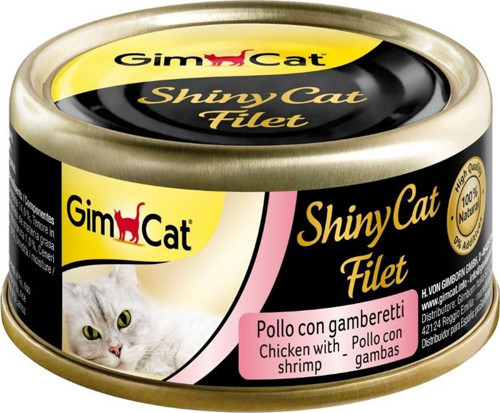 Shinycat Kıyılmış Fileto Tavuk Karides Kedi Konsevesi 70 Gr