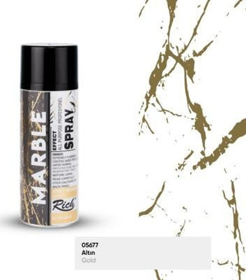Sprey Boya 200ml Mermer Efekti Altın / 11373
