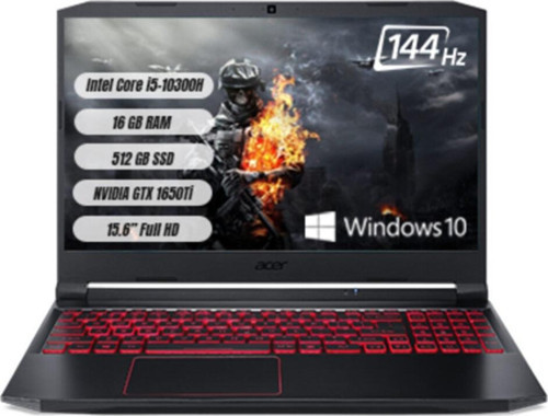 Nitro 5 Intel I5 10300h 16gb 512ssd Gtx1650ti 144 Hz Windows 10 Home 15.6 Fhd Nh.q7jey.008