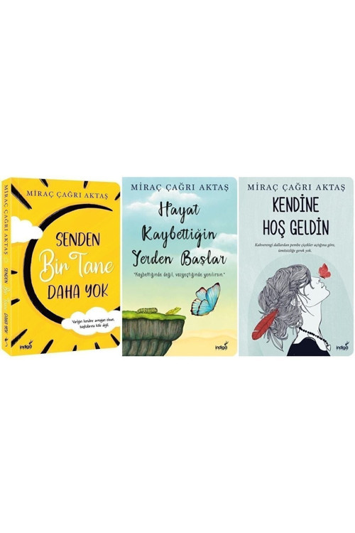 İndigo Kitap Senden Bir Tane Daha Yok + Hayat Kaybettiğin Yerden Başlar + Kendine Hoş Geldin Miraç Çağrı 3 Roman
