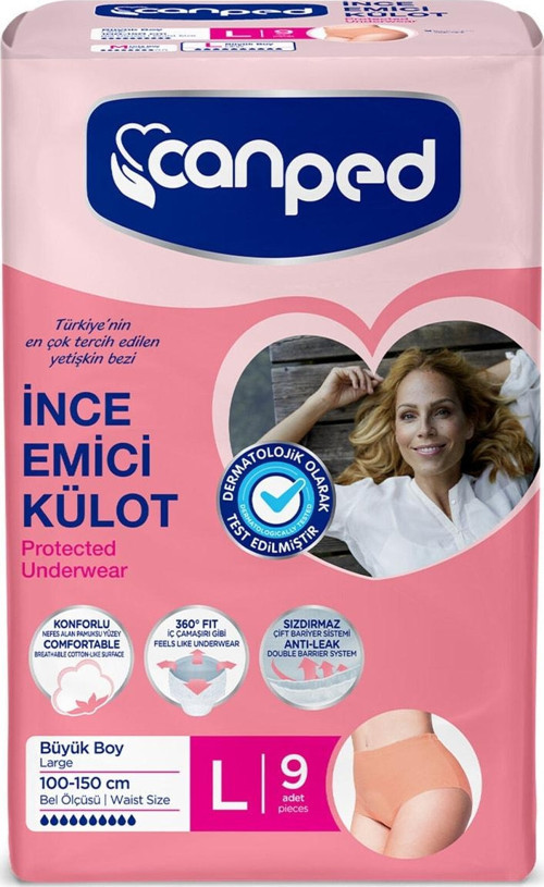 Ince Emici Külot Büyük 9lu