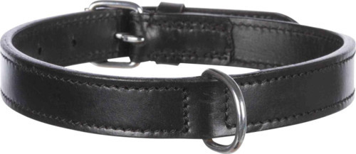 Köpek Boyun Tasması Gerçek Deri 36-43cm 18mm M Siyah
