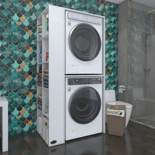 çamaşır-kurutma makinesi dolabı bolodenkamdf sol byz 180*090*60 % 100 mdf full mdf banyo kapaksız arkalıksız