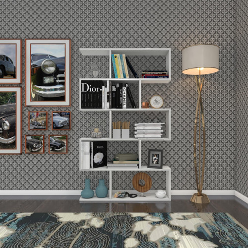 kitaplık firuze 150*090*20 byz duvar rafı
