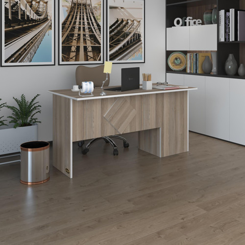 ofis masası yoko ono crd sol 75*170*80 kilitli kapaklı dolap eşkenar bilgisayar çalışma masası