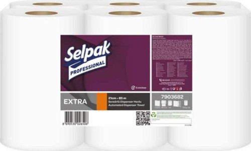 Extra Sensörlü Makine Havlusu 6'lı 21 cm 85 mt