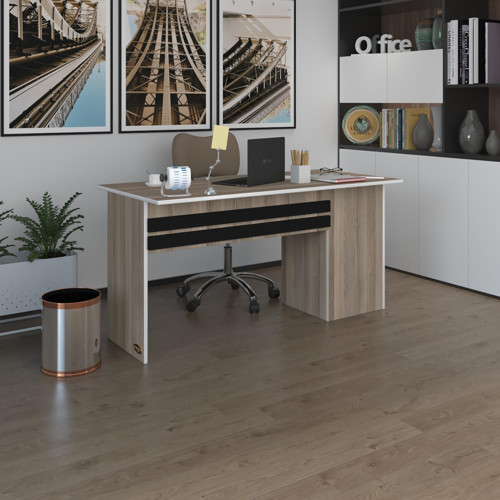 ofis masası kamikaze crd sol 75*160*80 kilitli kapaklı dolap şeritli bilgisayar çalışma masası