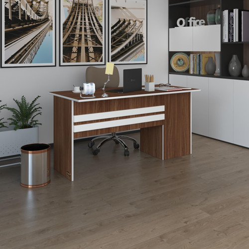 ofis masası kamikaze cvz sol 75*130*80 kilitli kapaklı dolap şeritli bilgisayar çalışma masası