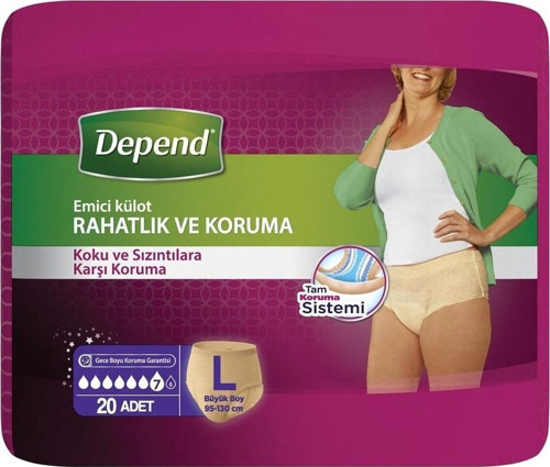 Emici Külot Lohusa Pedi Kadın L Beden 2 Paket 20 Adet