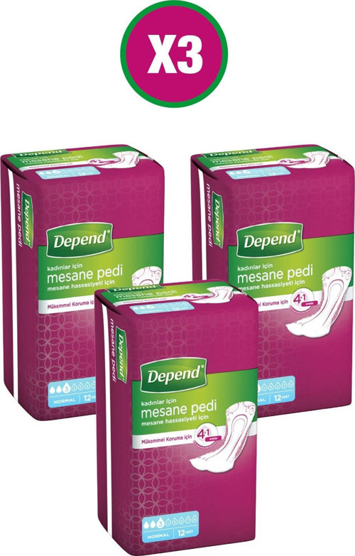Mesane Pedi Kadın Normal 12 Li- 3'lü Paket