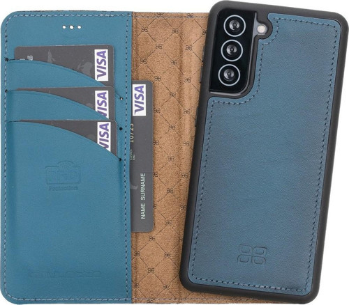 Samsung Galaxy S21 Uyumlu Deri Cüzdanlı Kılıf BRN4EF