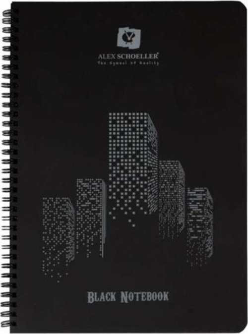 Spiralli Defter Plastik Kapak Siyah 60 YP A4 100.04