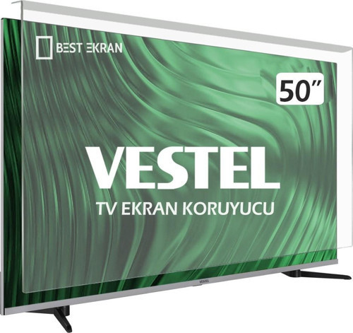 VESTEL 50UV9750 TV EKRAN KORUYUCU - Vestel 50" inç 126 cm 4K Ultra HD Smart VİDAA Kırılmaz Ekran Koruyucu