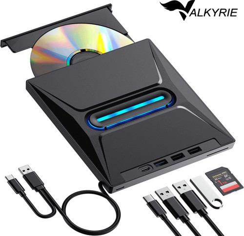 USB 3.0 Harici External CD DVD Okuyucu Yazıcı LED USB Hub TF SD Kart Okuyucu Çoğaltıcı