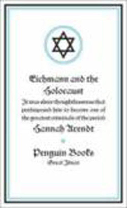 Great Ideas 40:Eichmann and the Holocaust PB