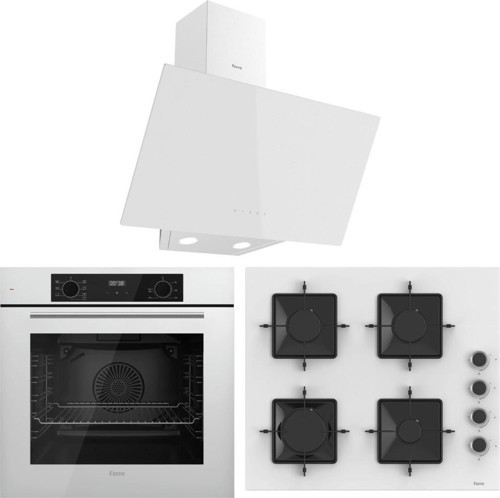 FlowArt QBL63CB-SS206-D078 7 Prog. Dijital Turbo Ankastre Set - Beyaz