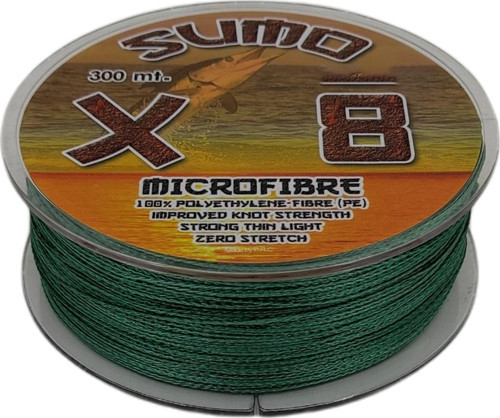 Sumo X8 İp Misina 300m Polietilen MicroFiber İp Misina Yeşil