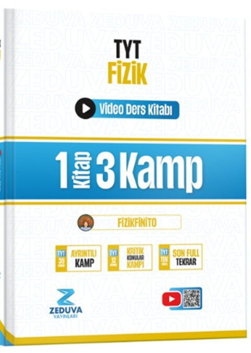 Fizikfinito TYT Fizik 1 Kitap 3 Kamp Video Ders Kitabı Zeduva Yayınları