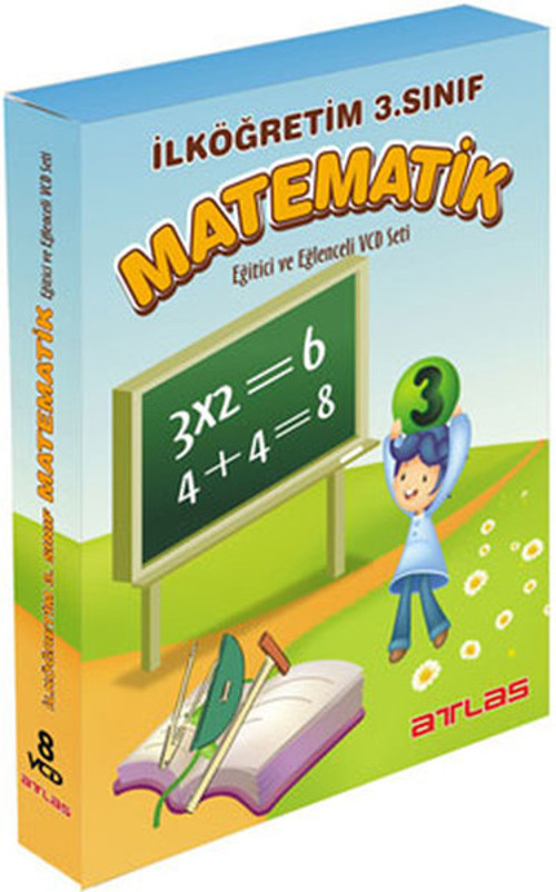Atlas İlköğretim 3.Sınıf Matematik Vcd Seti 8 VCD + Rehberlik Kitapçığı