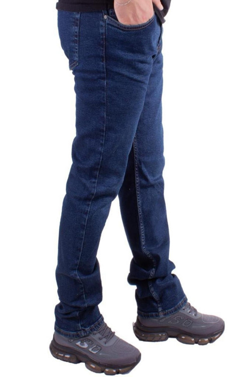 Vega 9133-45 Mavi Yüksek Bel Rahat Paça Erkek Jeans Pantolon