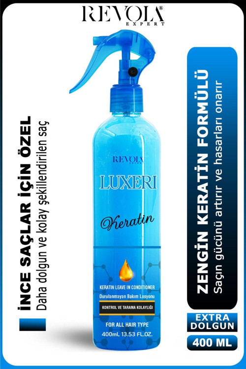 İnce Saçlar İçin Keratin Fön Suyu Ekstra Dolgunluk Sağlayan Isı Koruma Durulanmayan Saç Bakım Spreyi
