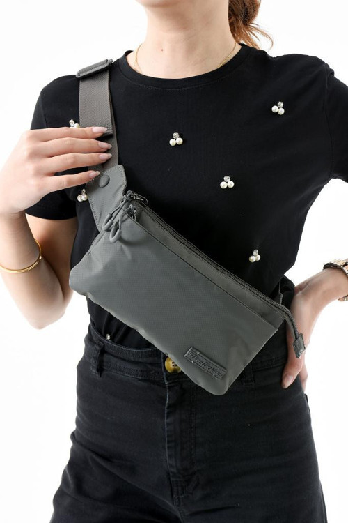 Unisex Bel Çantası Free Bag Paraşüt Kumaş Hafif Yağmur Geçirmez Kumaş Çok Cepli Body Bag 23*12 Cm