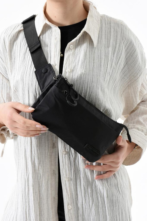 Unisex Bel Çantası Free Bag Paraşüt Kumaş Hafif Yağmur Geçirmez Kumaş Çok Cepli Body Bag 23*12 Cm