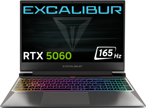 Excalibur G880 Series 2 Intel Core 5-210H 64GB 2TB+2TB RTX5060 8GB 15.6" Freedos Gaming Laptop G880.210H-EN60X-C