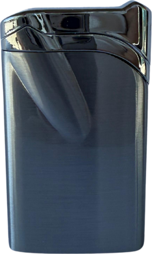 PremiumQuality Tek Torch Pürmüz Gümüş Metal Puro Çakmağı