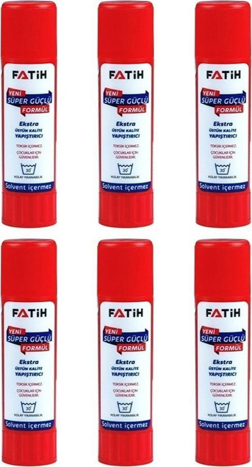 Glue Stick Yapıştırıcı Katı Yapıştırıcı 40 Gr Ruj Yapıştırıcı 6 Adet