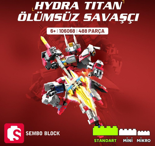 Hydra Titan Ölümsüz Savaşçı robot Yapı Bloğu Seti