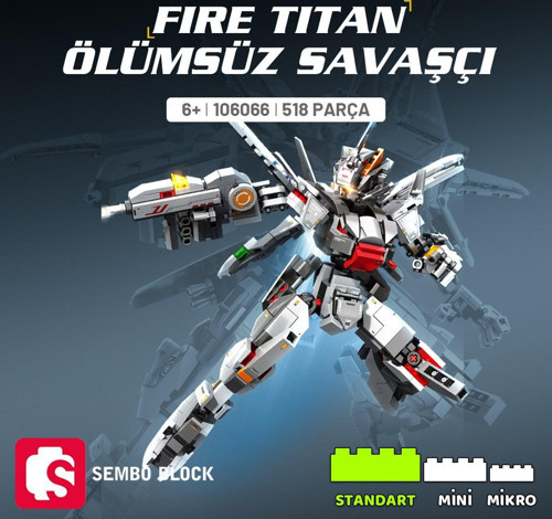 Fire Titan Ölümsüz Savaşçı Yapı Bloğu Seti