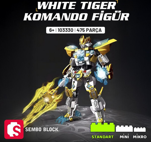 White Tiger Komando Figür Yapı Bloğu Seti