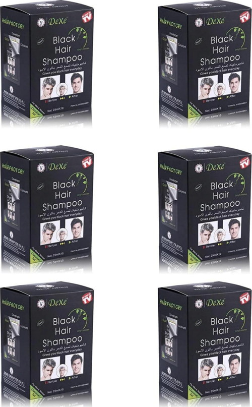 Black Hair Shampoo Beyaz Saç Kapatıcı Siyah Şampuan Boya 10lu Paket 6 Adet